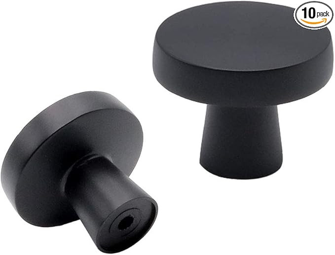 goldenwarm 10 Pack Cabinet Door Hardware Black Kitchen Cabinet Knobs - LS5310BK Euro Bathroom Cab... | Amazon (US)