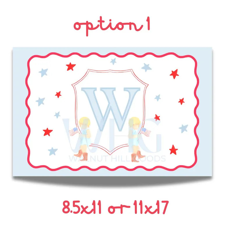 Placemat One All American Boy Birthday, USA Placemat, 4th of July Placemat, All American Boy Plac... | Etsy (US)