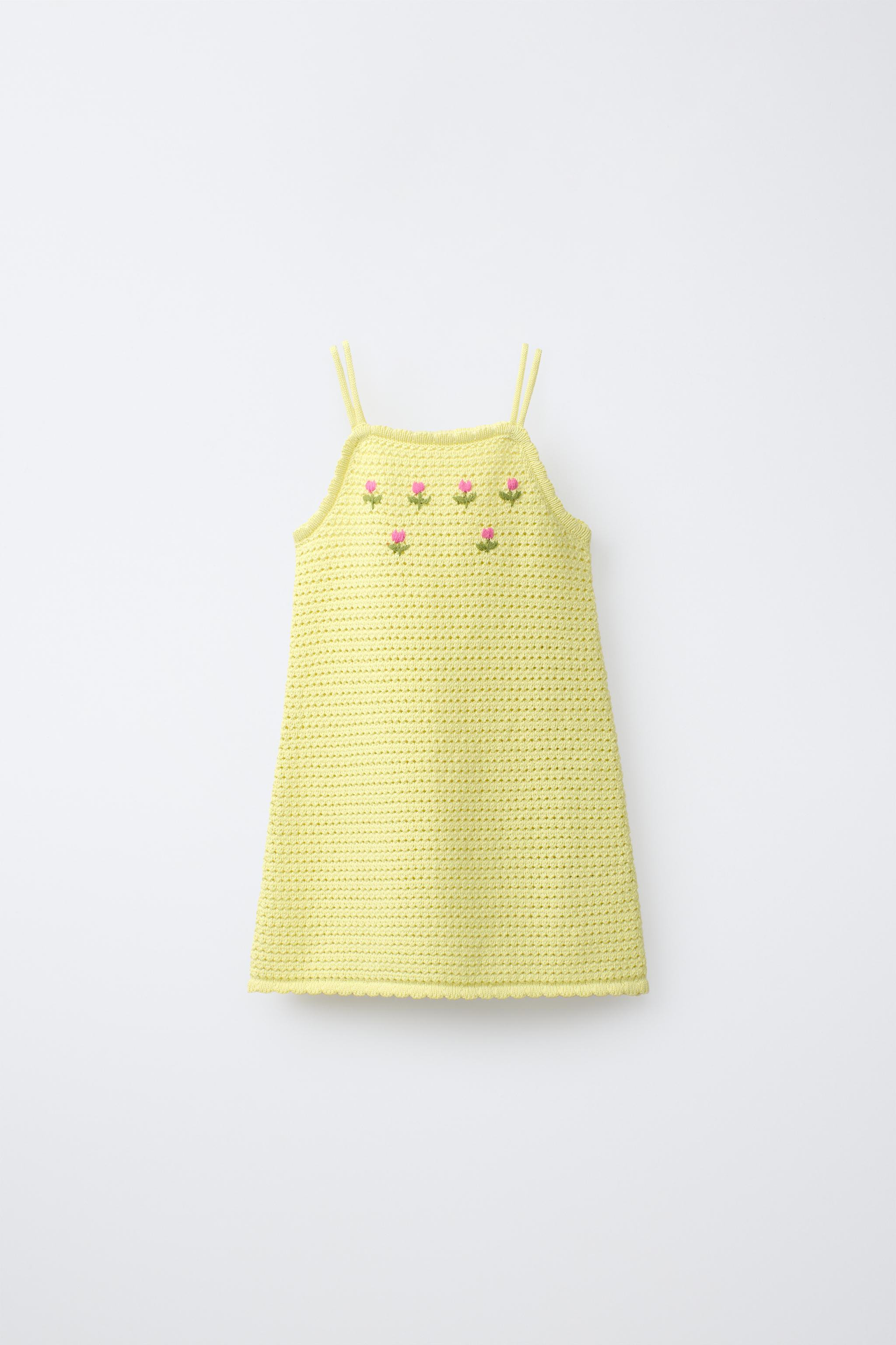EMBROIDERED FLORAL KNIT DRESS | Zara US