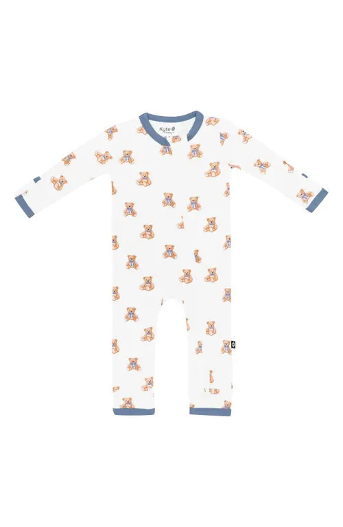 Kyte BABY Kids' Teddy Bear Zip-Up Romper at Nordstrom, Size 4T | Nordstrom