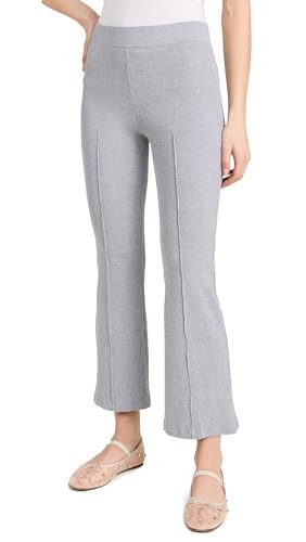 DONNI. Women's Rib Kick Flare Trousers, Heather Grey, XS | Amazon (US)