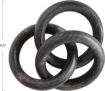 Bloomingville Marble Circle Chain, Black Décor | Amazon (US)