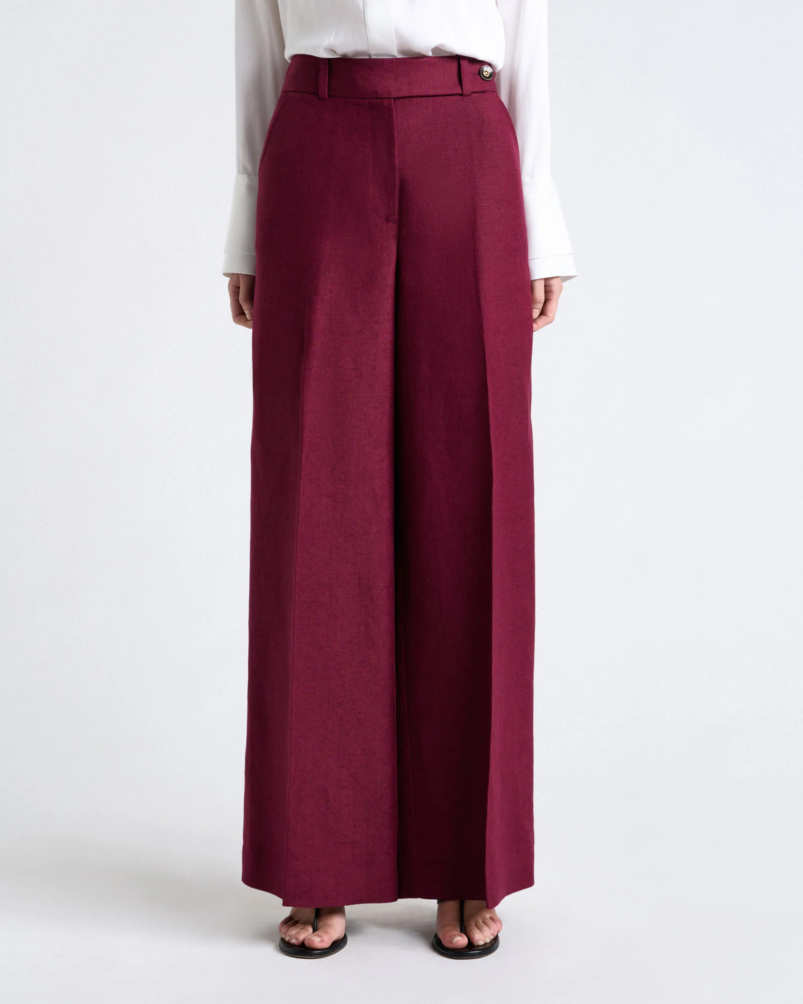 Lustre Linen Blend Wide Leg Pant | Cue AU