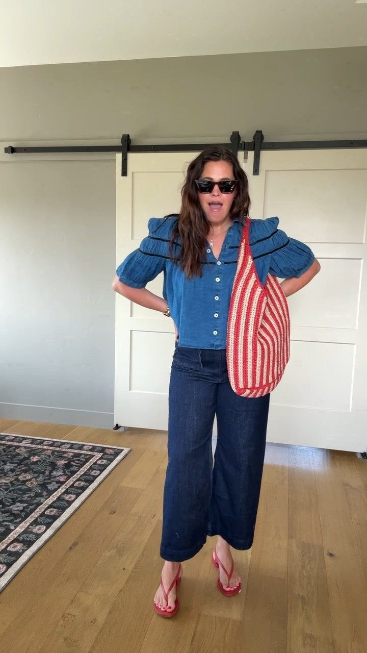 The scallops on the pockets, the detail on the shirt,  shoes that go with everything and the bag - all winners!

Code: FULLMER20 for 20% Off $100+ Reg Price Apparel, Accessories, Shoes, Beauty & Home Purchase