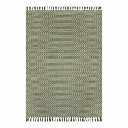 Better Homes & Gardens 5’x7’ Green Tassel Outdoor Rug | Walmart (US)