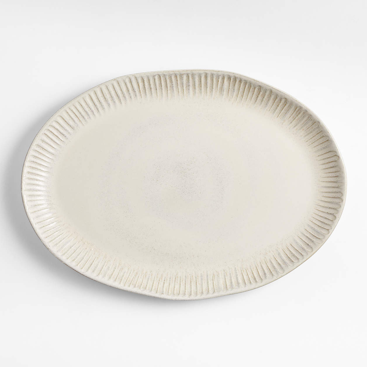 Carmel Ceramic Platter with Ridges by Gaby Dalkin + Reviews | Crate & Barrel | Crate & Barrel