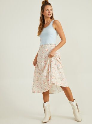 Lauren Floral Midi Skirt | Altar'd State