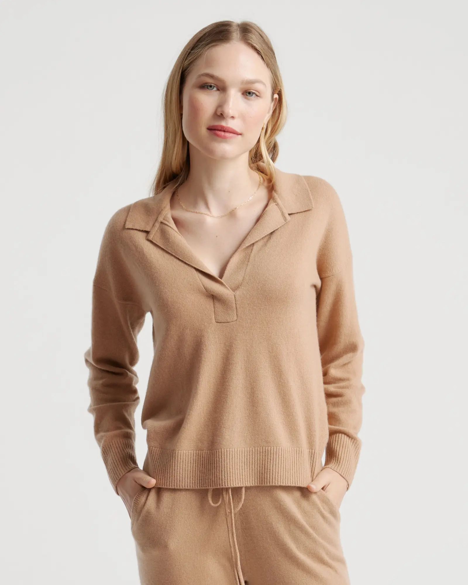 Mongolian Cashmere Polo Sweater | Quince
