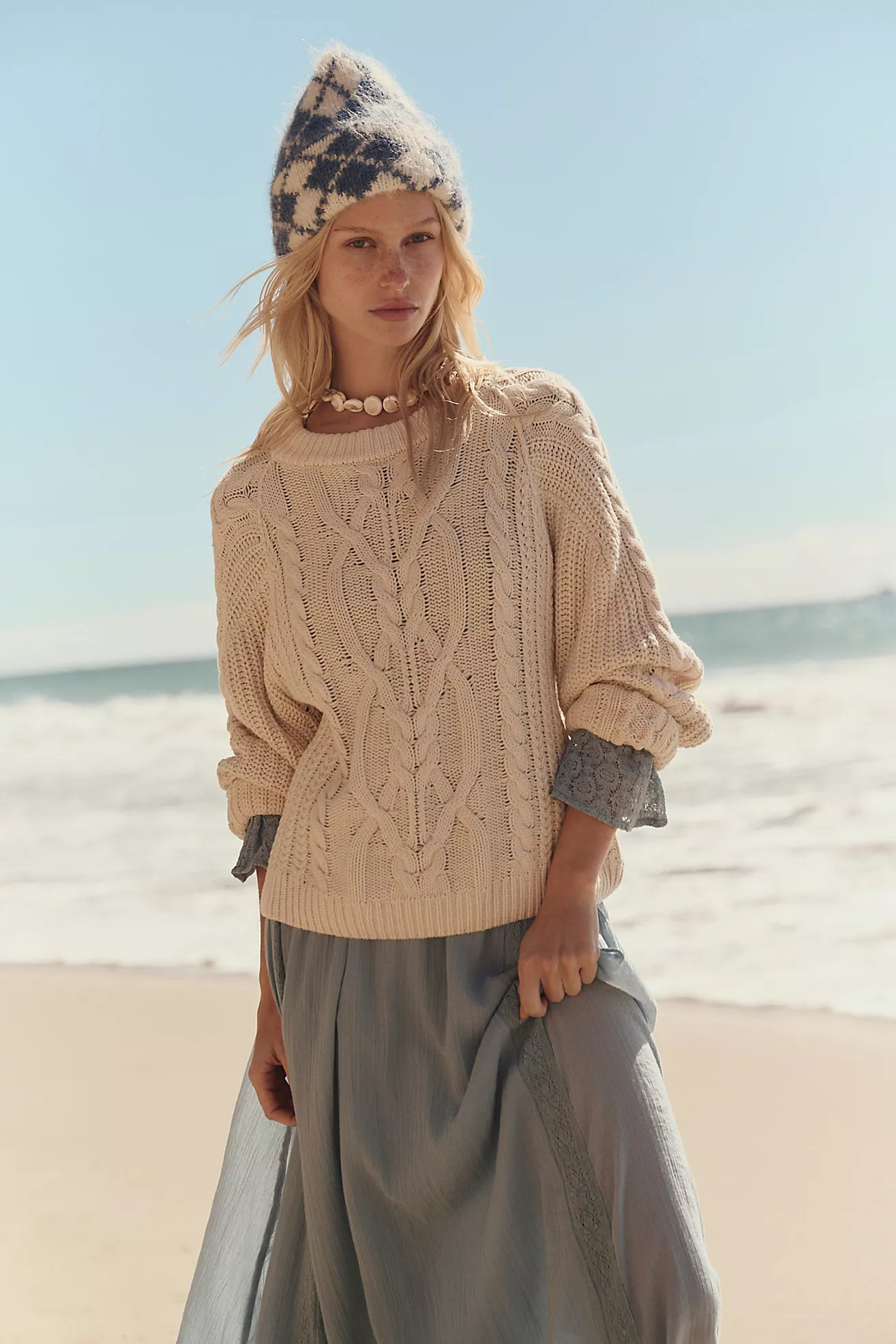 Frankie Cable Knit Sweater | Free People (Global - UK&FR Excluded)