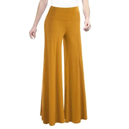 Made by Johnny Women s Chic Palazzo Lounge Pants M MUSTARD | Walmart (US)