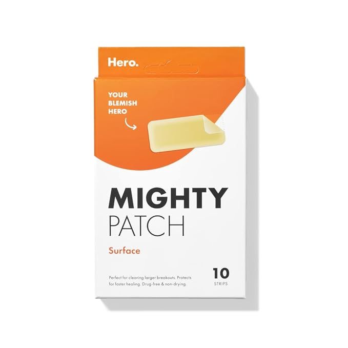 Mighty Patch Surface from Hero Cosmetics - Hydrocolloid Acne Pimple Patch for Covering Large Zit ... | Amazon (US)