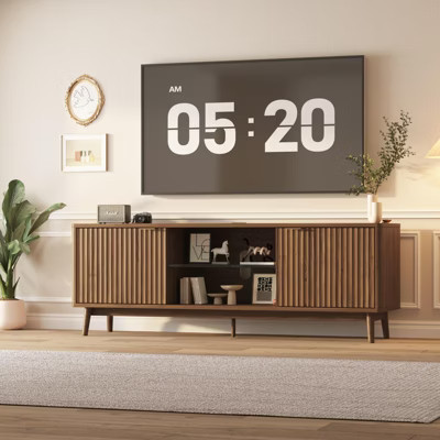 63'' TV Stand, Entertainment Center with Power Outlets and Adjustable Shelf, TV Console for Living Room, Modern Media Console | Target