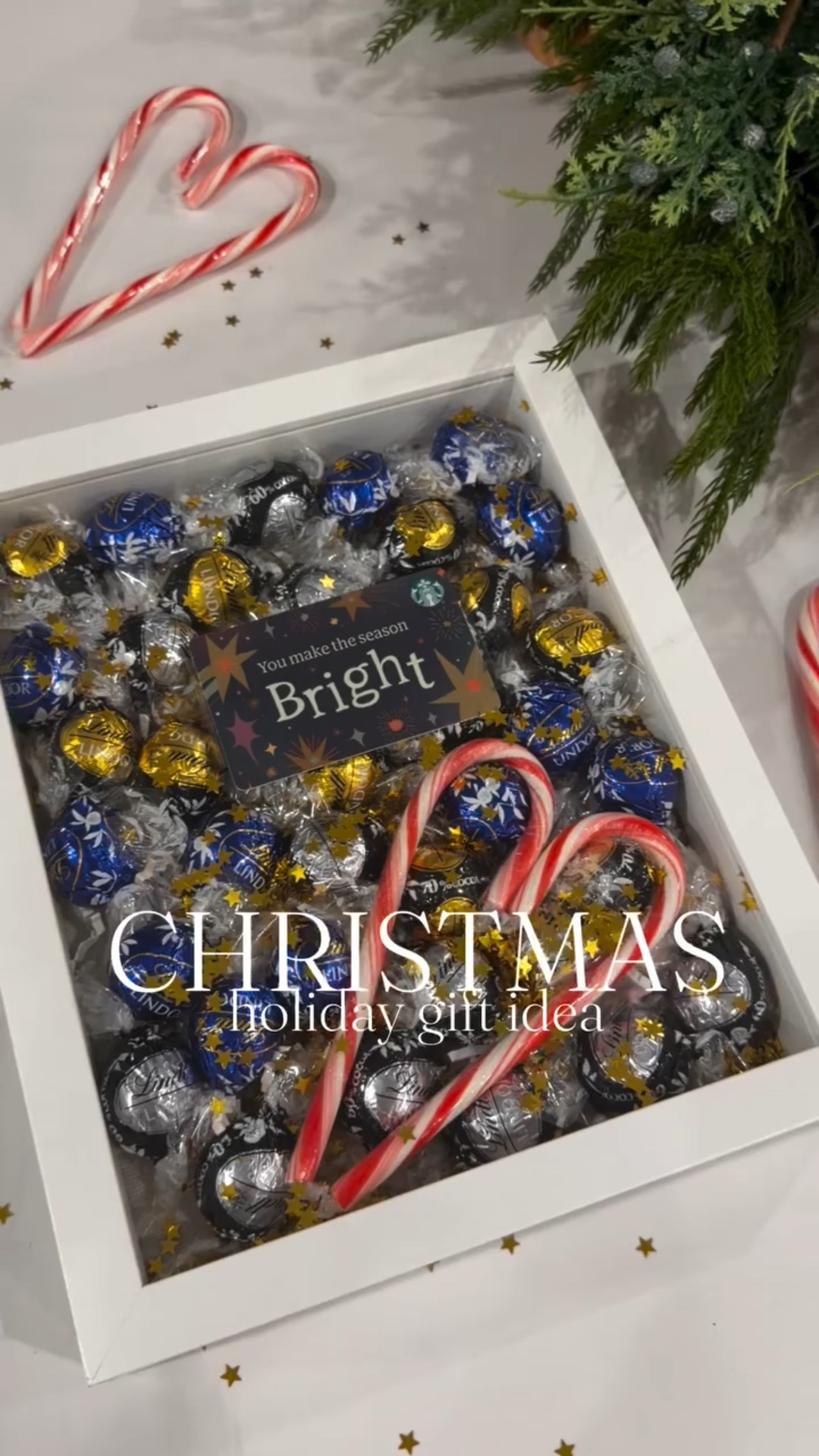 Holiday gift idea for anyone on your list 🎀 Comment GIFT for links! 

This would be a perfect gift for anyone on your list — teacher gift idea, friend that has it all gift idea, neighbors or your sister in law! Give them a gift card filled with chocolates! 

Linked everything in my Amazon storefront too ✨

#christmasgiftsideas #teachergiftideas #diychristmas