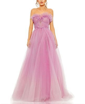 Strapless Women's Glitter Tulle Gown | Bloomingdale's (US)