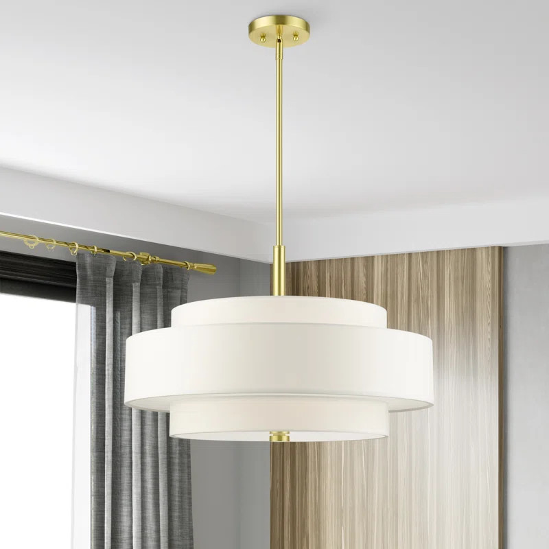 Paquette 5 - Light Shaded Drum Chandelier | Wayfair Professional