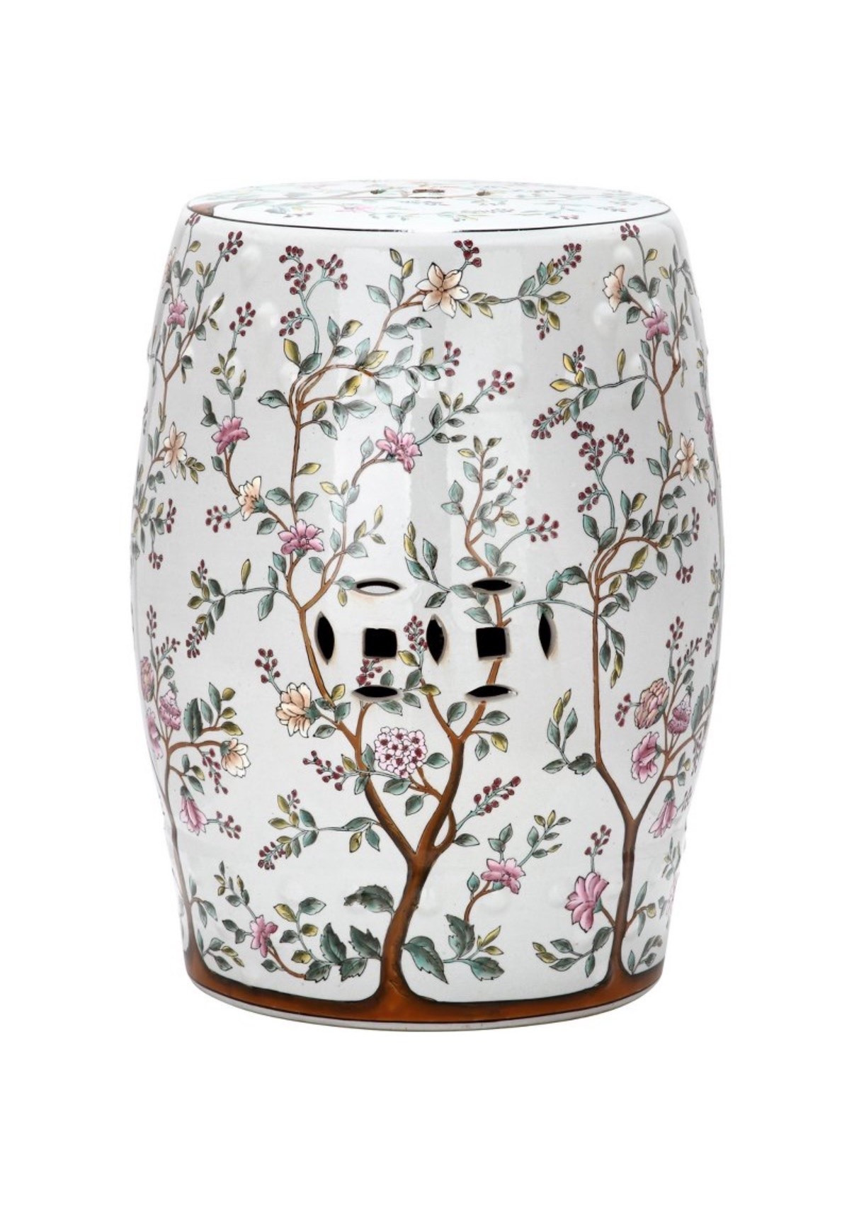 Target find - pretty garden stool on sale! Floral chinoiserie garden stool