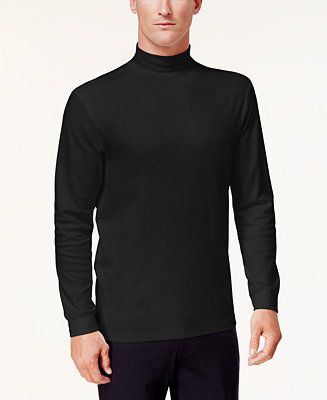 Men's Solid Mock-Neck Shirt, Created for Macy's | Macys (US)