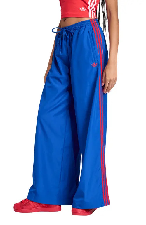 adidas Originals Firebird Adilenium Oversize Track Pants in Collegiate Royal/white at Nordstrom, Size Small | Nordstrom