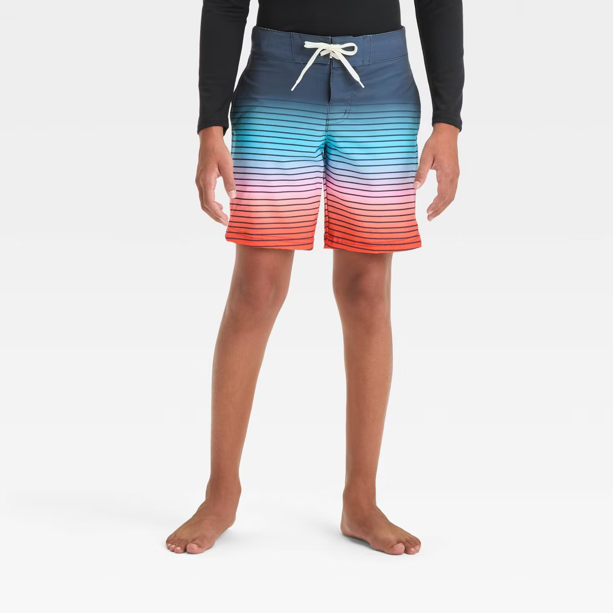 Boys' Ombre Design Striped Swim Shorts - art class™ 6 | Target