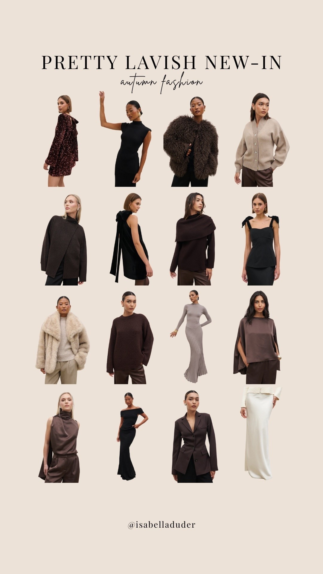 So many stunning new in pieces at pretty lavish for autumn winter - chocolate brown satin & knitwear, party wear dresses & cosy faux fur coats 

#LTKautumn #LTKuk #LTKstyletip