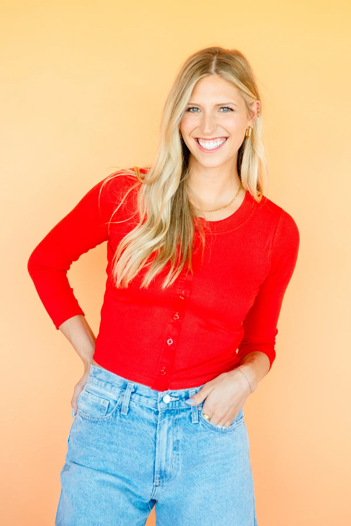 Lizzie Ribbed Button Top | MyEllement Boutique