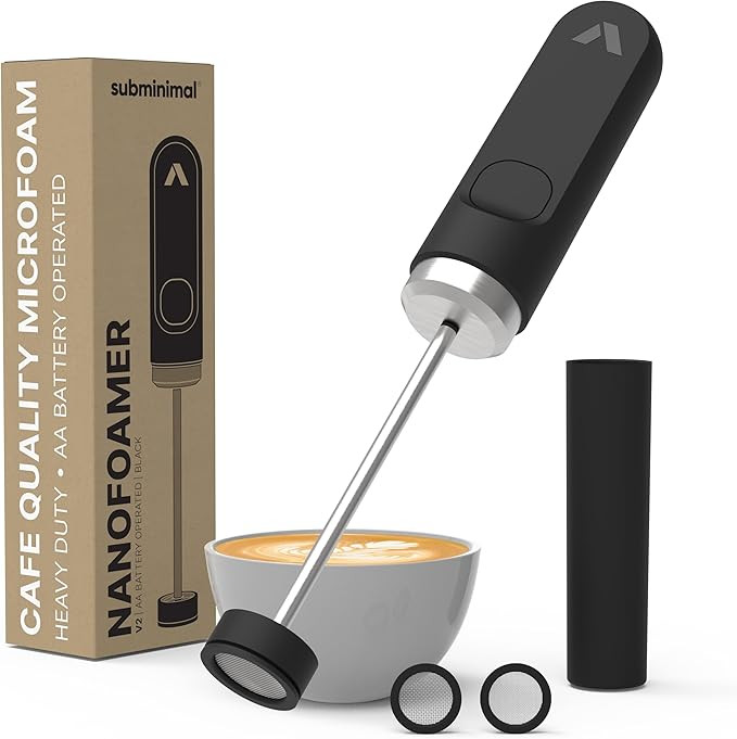 Subminimal NanoFoamer V2 Performance Milk Foamer | NEW Model Edition | Waterproof, Dual-Speed, St... | Amazon (US)