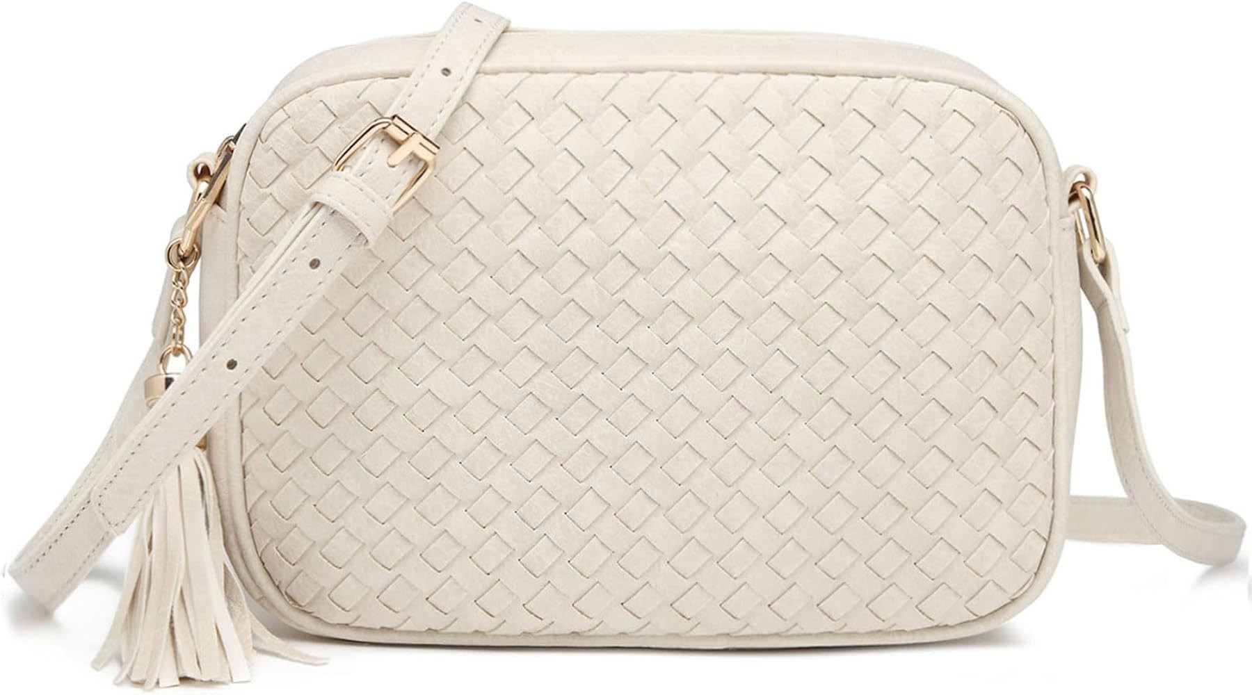 Small Crossbody Purses for Women Trendy Woven Cross Body Bag and Boho Purse,Soft Leather Handbags | Amazon (US)