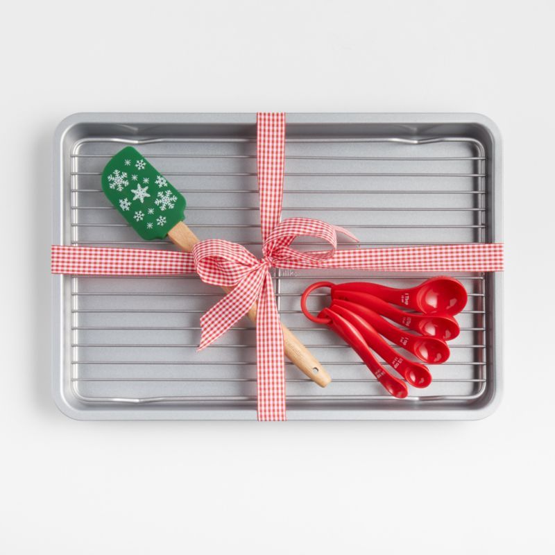 Chicago Metallic 8-Piece Holiday Bakeware Set | Crate and Barrel | Crate & Barrel