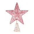 1Pc Exquisite Iron Art Ornament Beautiful Tree Star for Christmas (Pink) | Walmart (US)