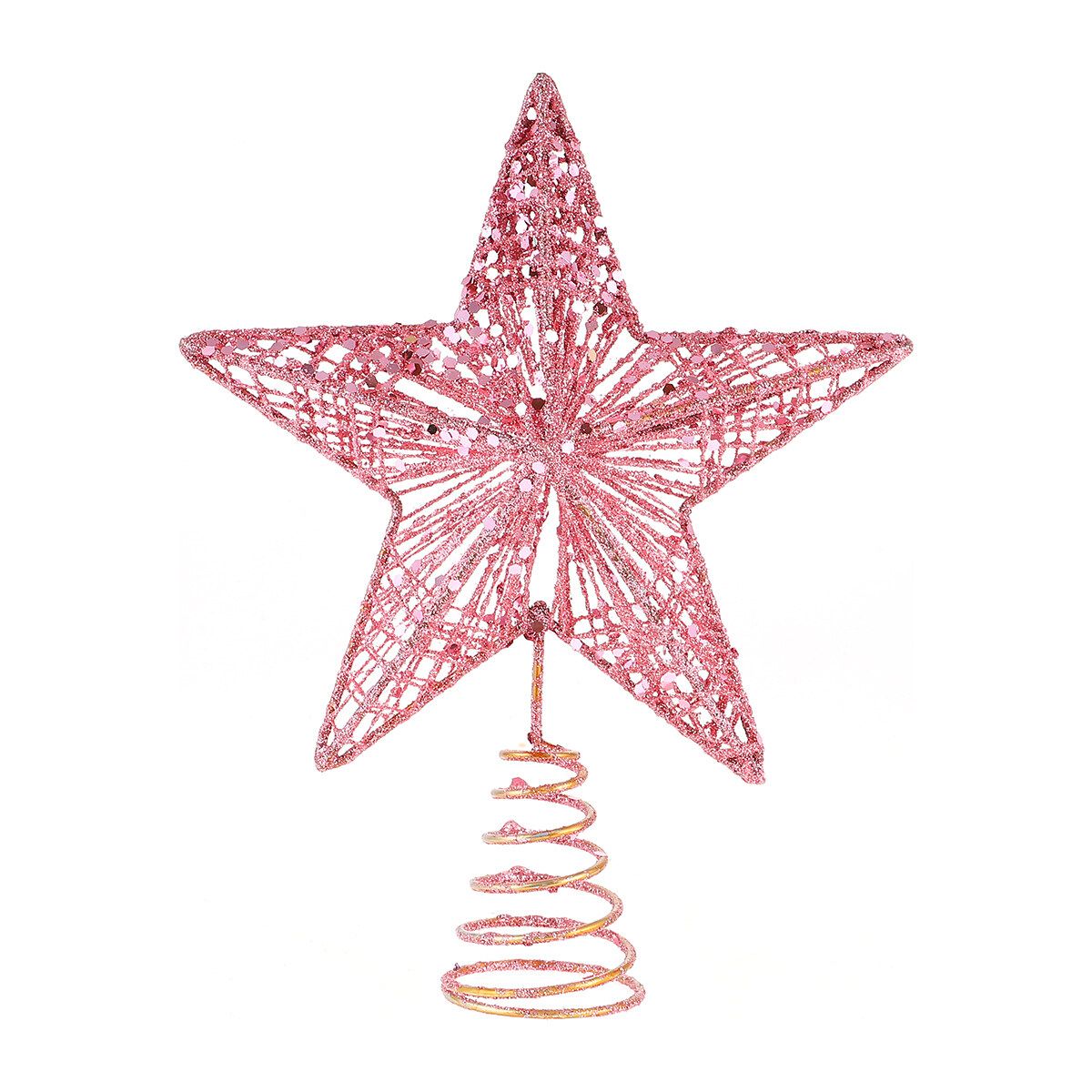 1Pc Exquisite Iron Art Ornament Beautiful Tree Star for Christmas (Pink) | Walmart (US)