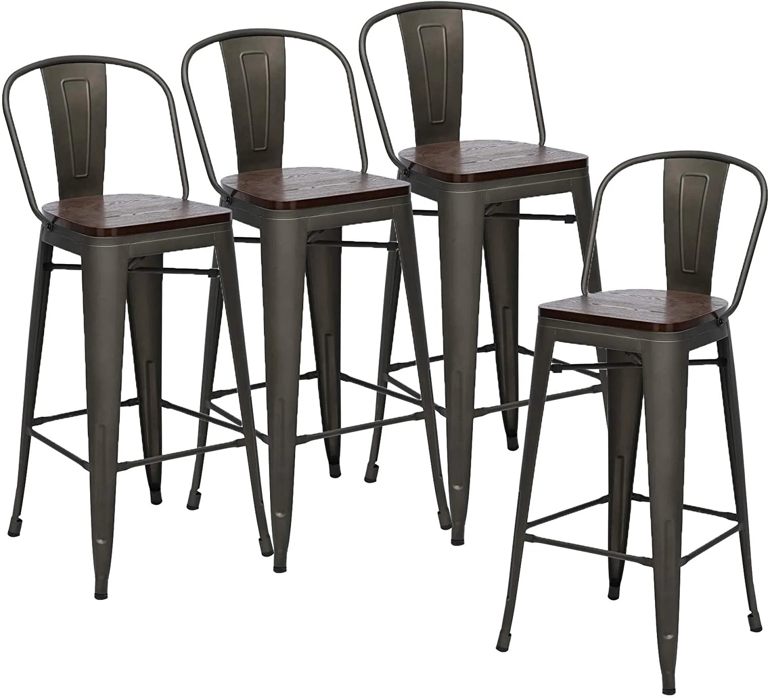 Burney Counter Stool with Metal Frame (Set of 4) | Wayfair North America