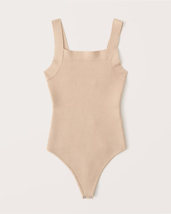 Squareneck Knit Bodysuit | Abercrombie & Fitch (US)