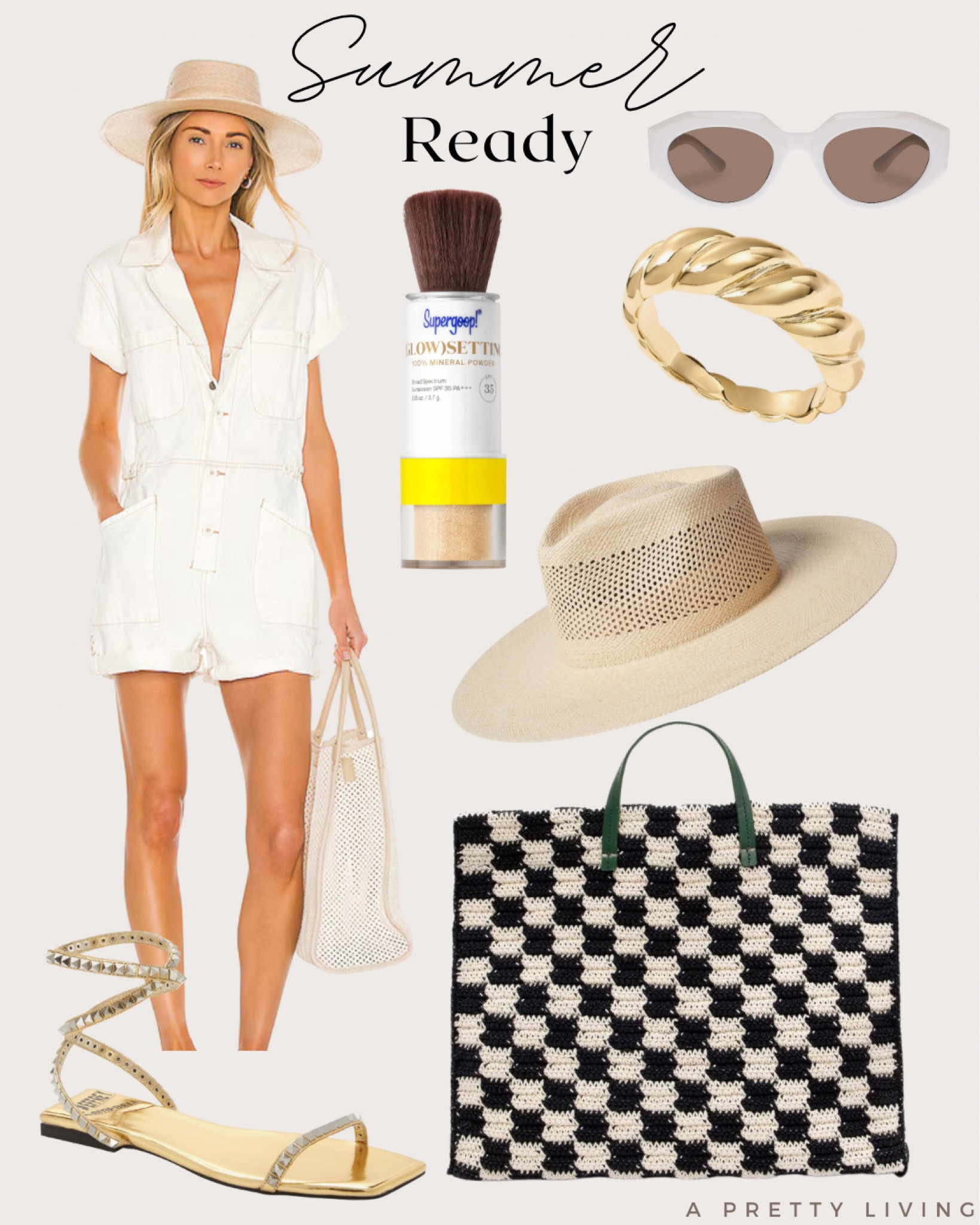 Summer Ready ☀️ ✨







#summer #summeroutfit #ootd #bag #clarev #travel #sunblock #hat #jewelry #sunglasses #romper #flats #sandals 

#LTKShoeCrush #LTKStyleTip #LTKItBag