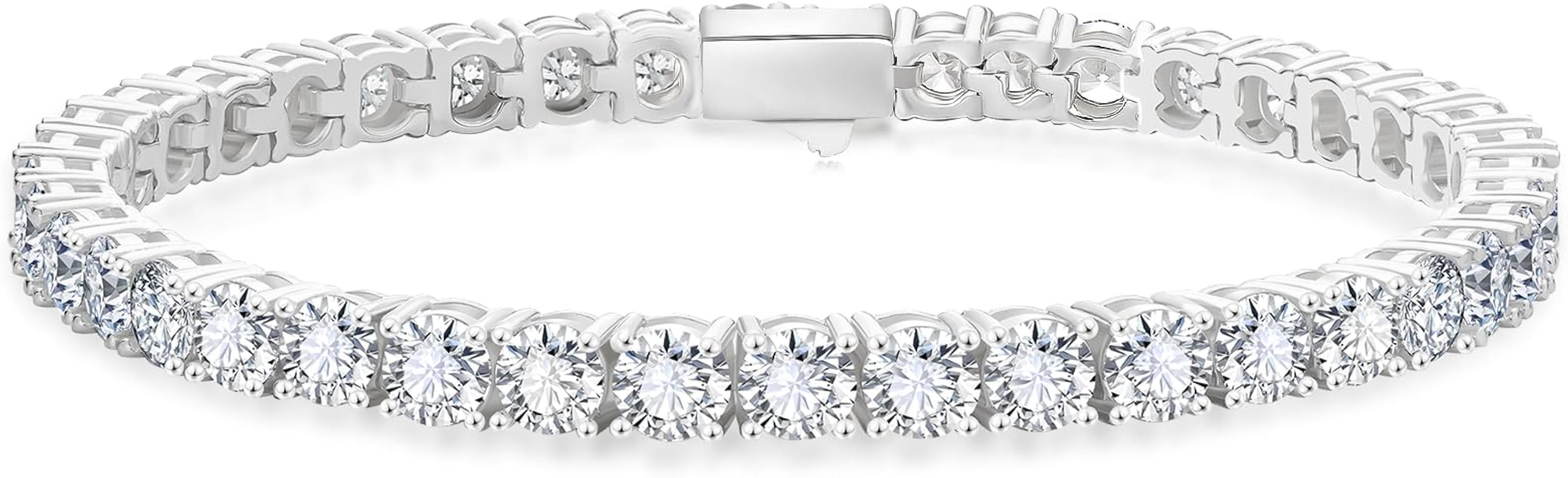 KRKCLIFE Tennis Bracelets for Women Men, 14K Gold Plated Hypoallergenic Classic Round AAAAA Cubic... | Amazon (US)