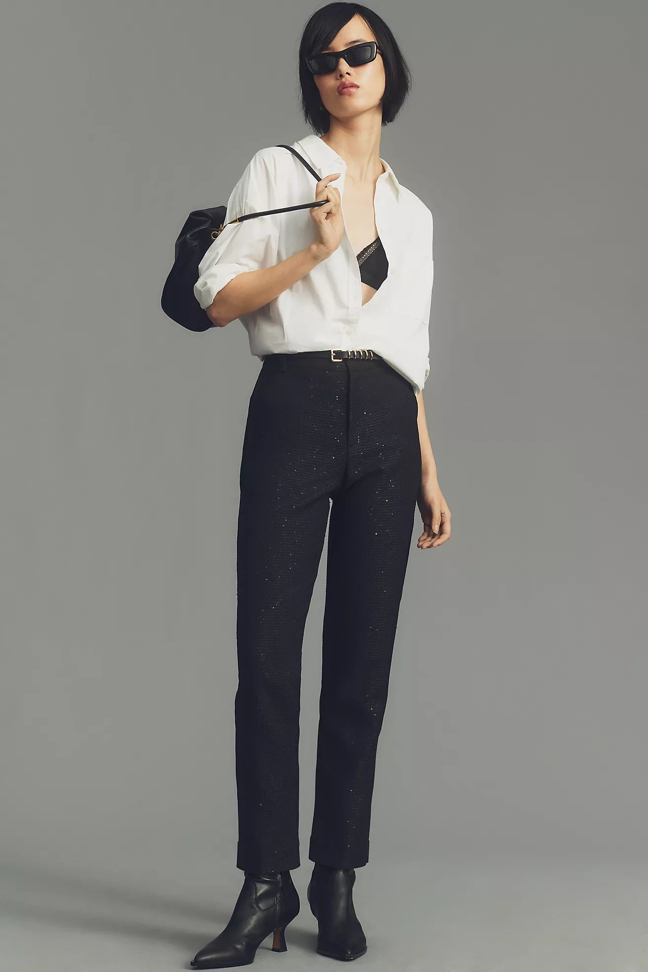 Scotch & Soda Lowry Mid-Rise Slim Sequin Trousers | Anthropologie (US)