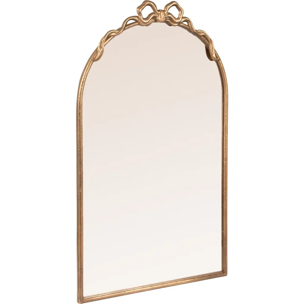 Storied Home Arched Mirror with Decorative Bow in Gold at Nordstrom | Nordstrom