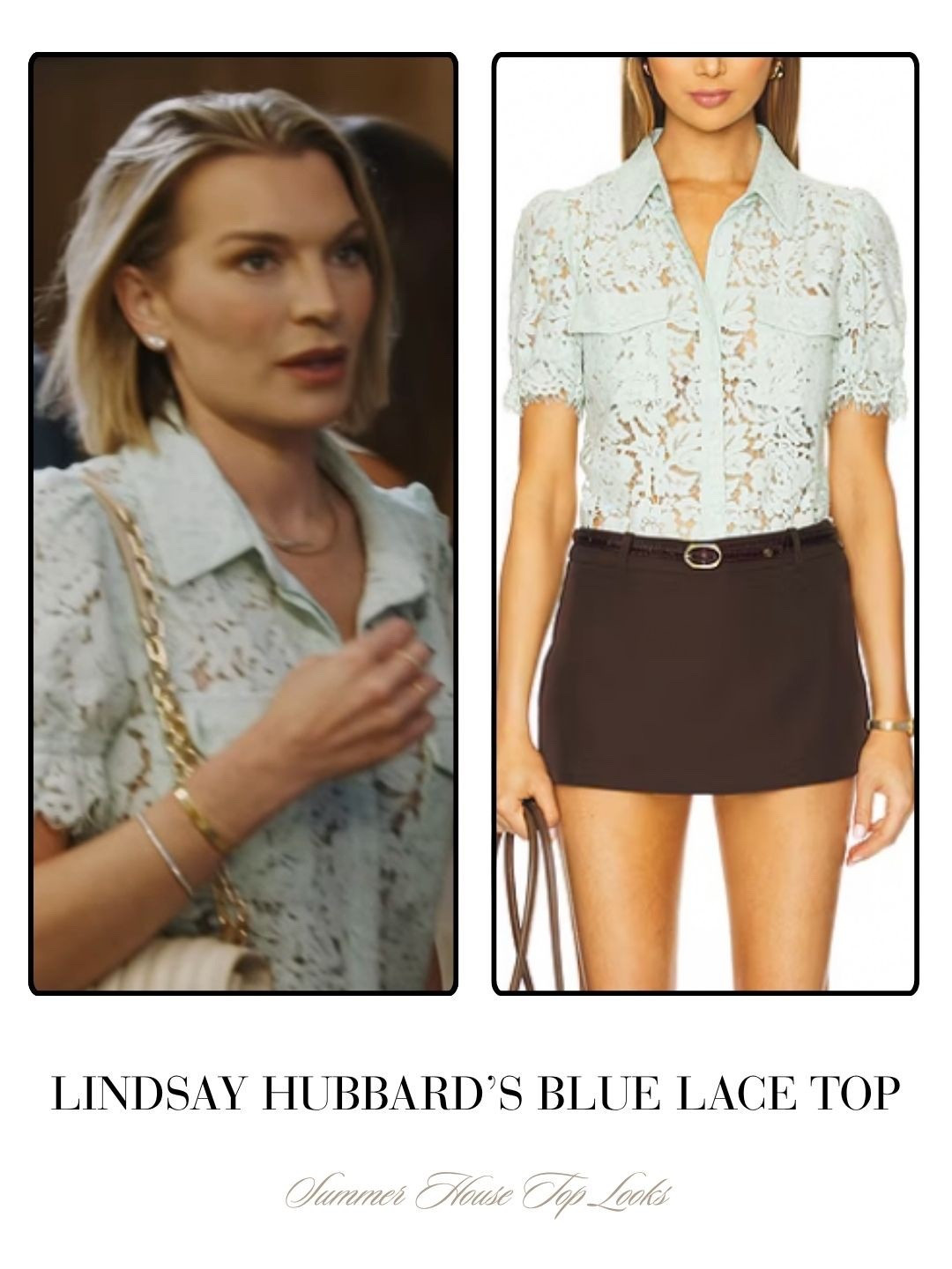 Lindsay Hubbard’s Blue Lace Top 