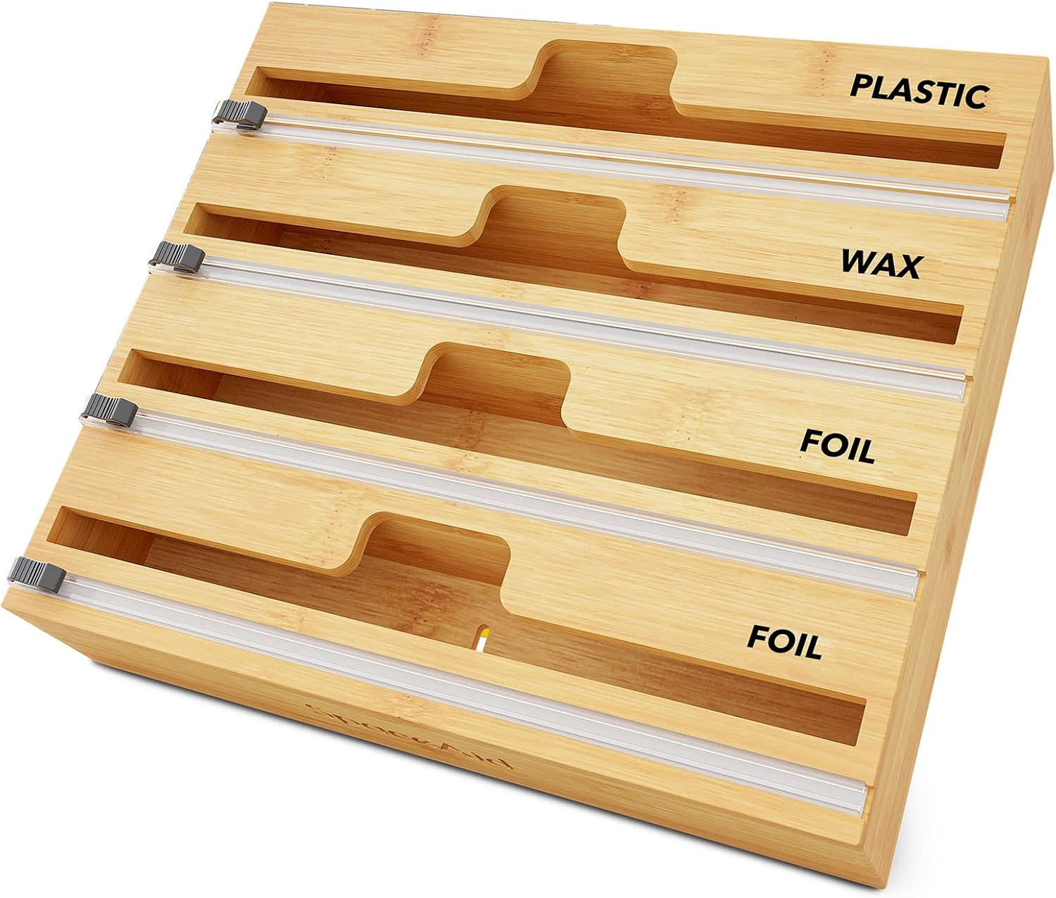 SpaceAid WrapNeat 4 in 1 Wrap Dispenser with Cutter and Labels, Plastic Wrap, Aluminum Foil and W... | Amazon (US)