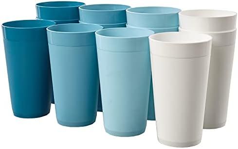 US Acrylic Newport 20 ounce Unbreakable Plastic Stackable Water Tumblers in Blue Sky | Set of 12 ... | Amazon (US)