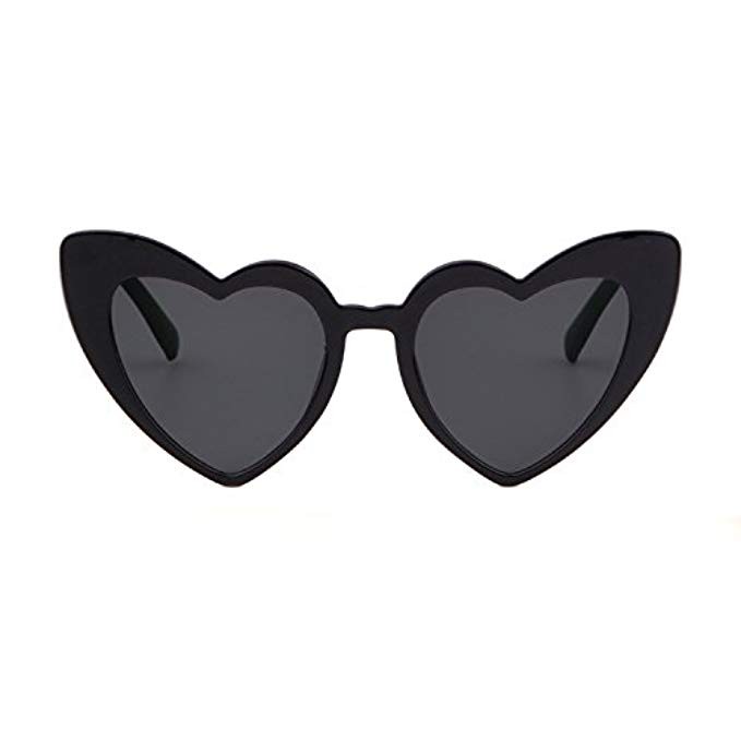 Clout Goggle Heart Sunglasses Vintage Cat Eye Mod Style Retro Kurt Cobain Glasses | Amazon (US)