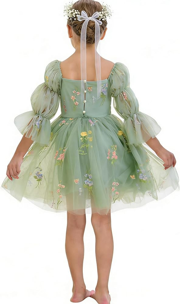 Flower Girls Dress Tulle Princess Dress Toddler Baby Girls Butterfly Dresses Wedding Pageant Comm... | Amazon (US)
