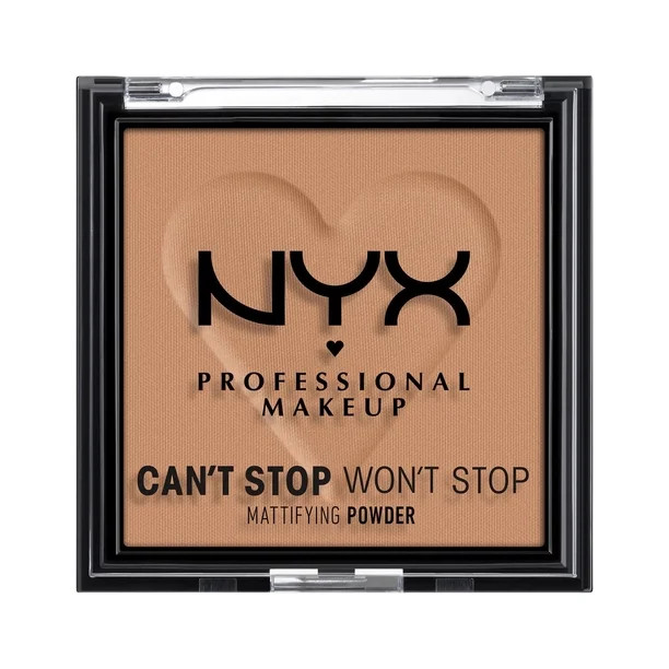 NYX Professional Makeup Can't Stop Won't Stop Mattifying Pressed Powder, Caramel, 0.21 oz | Walmart (US)