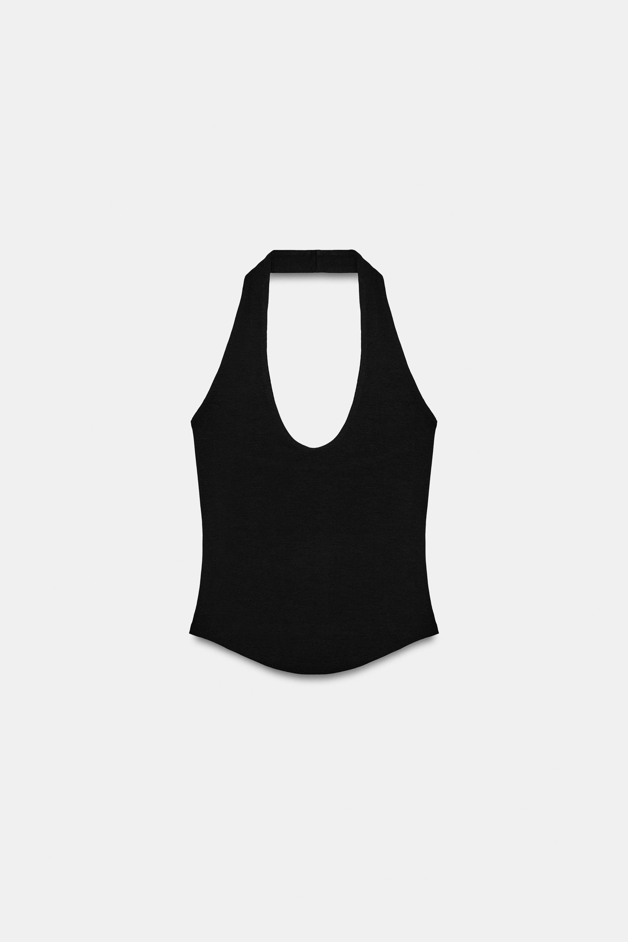 ROUNDED HEM HALTER TOP | Zara US