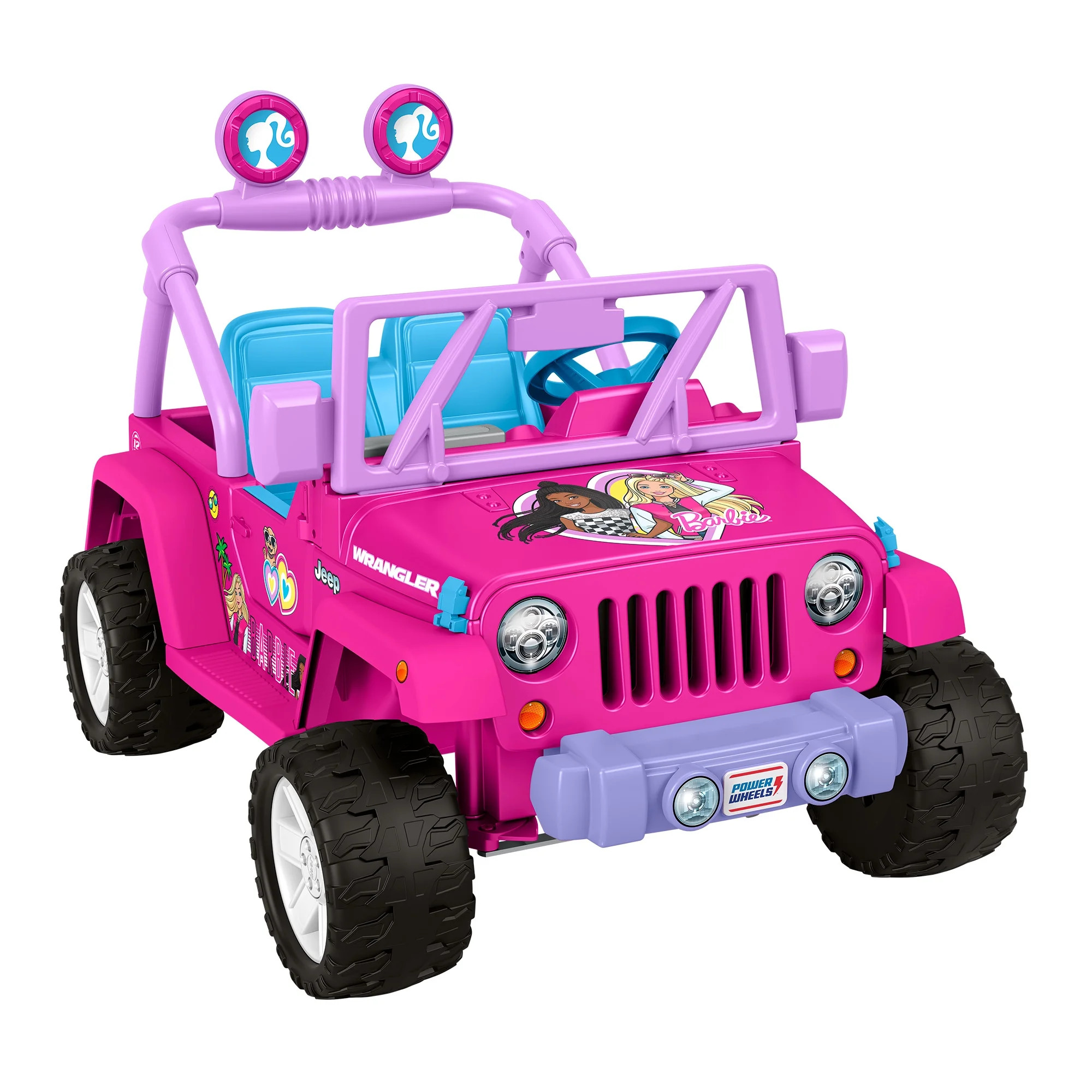Power Wheels Barbie Jeep Wrangler Ride-on, 12 V, Max Speed: 5 mph | Walmart (US)