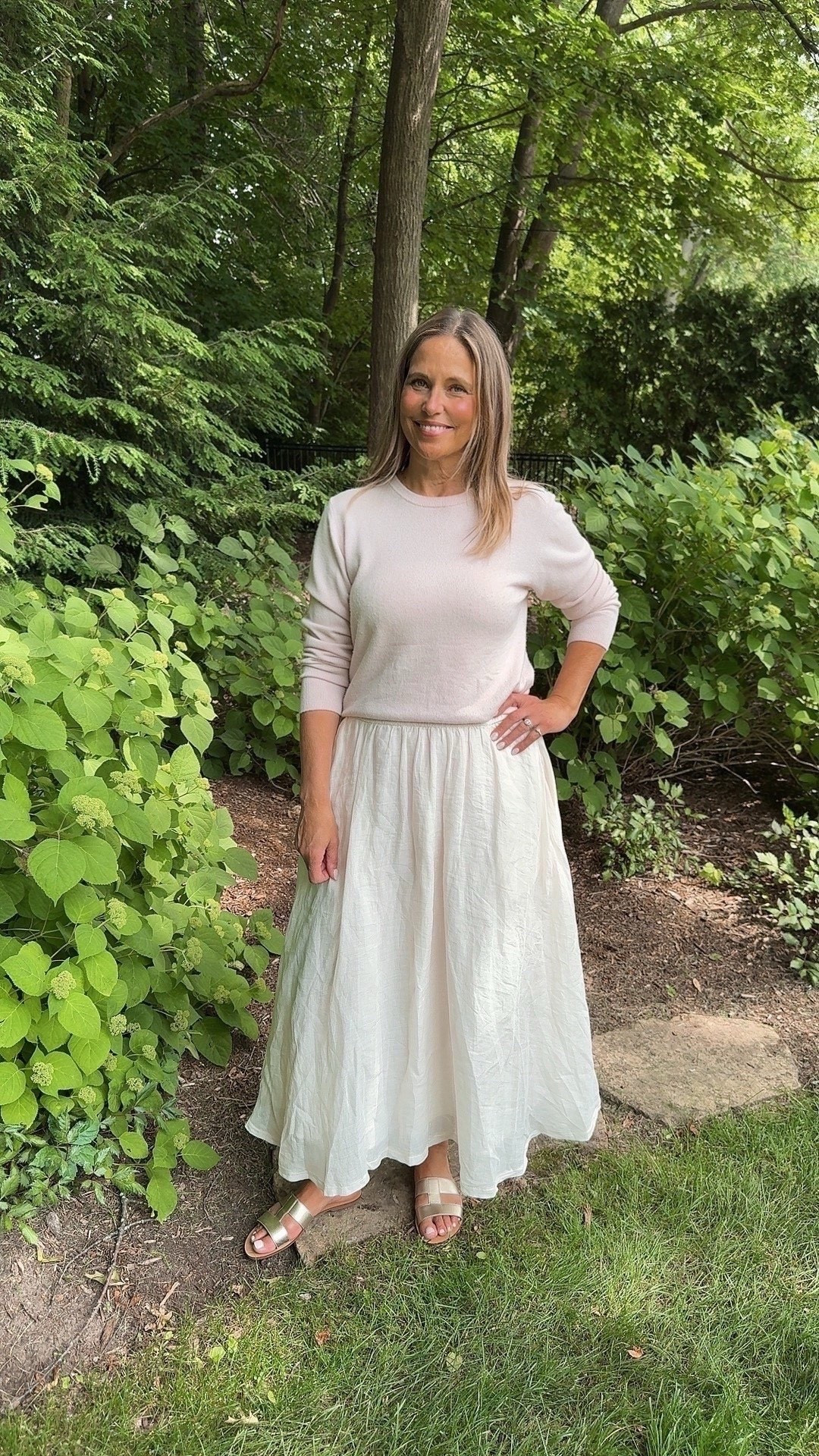 Outfit inspiration styling one of our favorite cashmere sweaters from Quince! We paired it with a white maxi skirt and sandals! Perfect for a teacher outfit as well! s

#LTKOver40 #LTKMidsize #LTKSeasonal