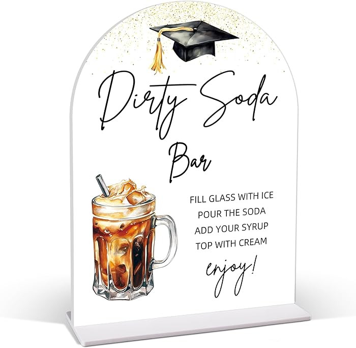 Graduation Dirty Sode Bar Sign - Congrats Grad Party Decorations Favors Supplies, Graduation Cent... | Amazon (US)