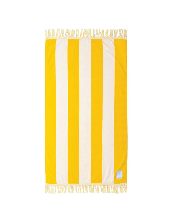 Mellow Yellow Striped Beach Towel | FUNBOY