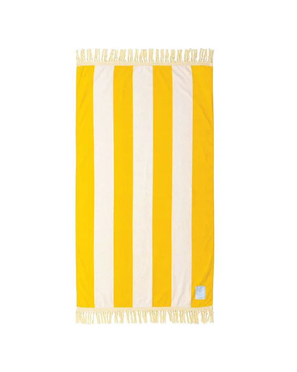 Mellow Yellow Striped Beach Towel | FUNBOY