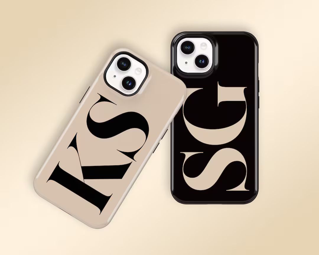 Personalized Initial iPhone 15 Case, Custom Monogram Initial iPhone 15 Case, iPhone 15 14 13 12 1... | Etsy (US)