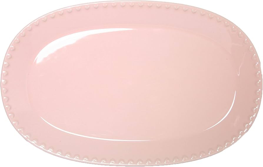 Paris Hilton Oval Ceramic Serving Platter with Heart Rim Detailing, Iconic Stoneware for Entertai... | Amazon (US)
